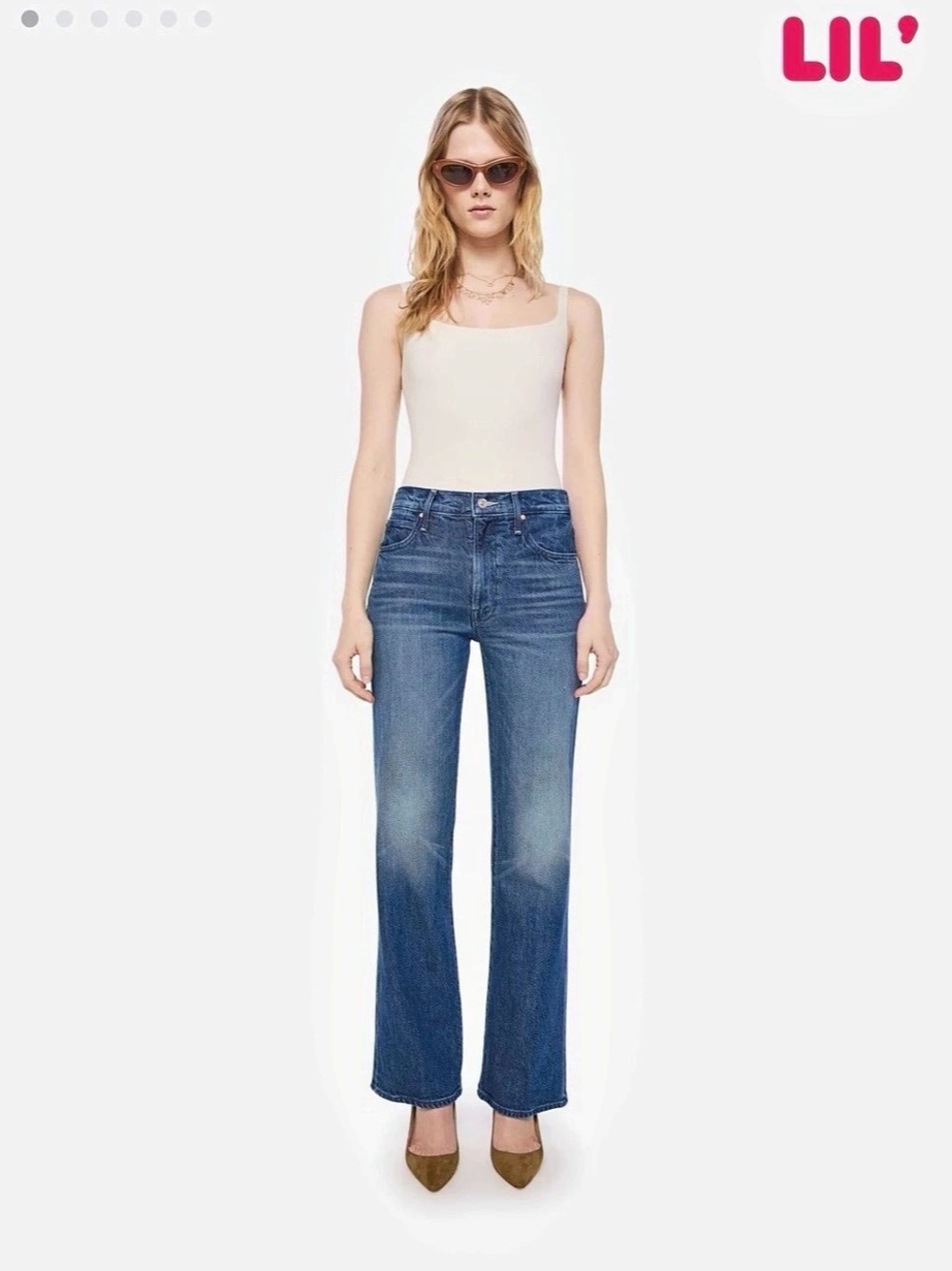 BNWT Mother Lil Kick It Jeans 29 Dark Wash Luxury Denim Straight Leg
